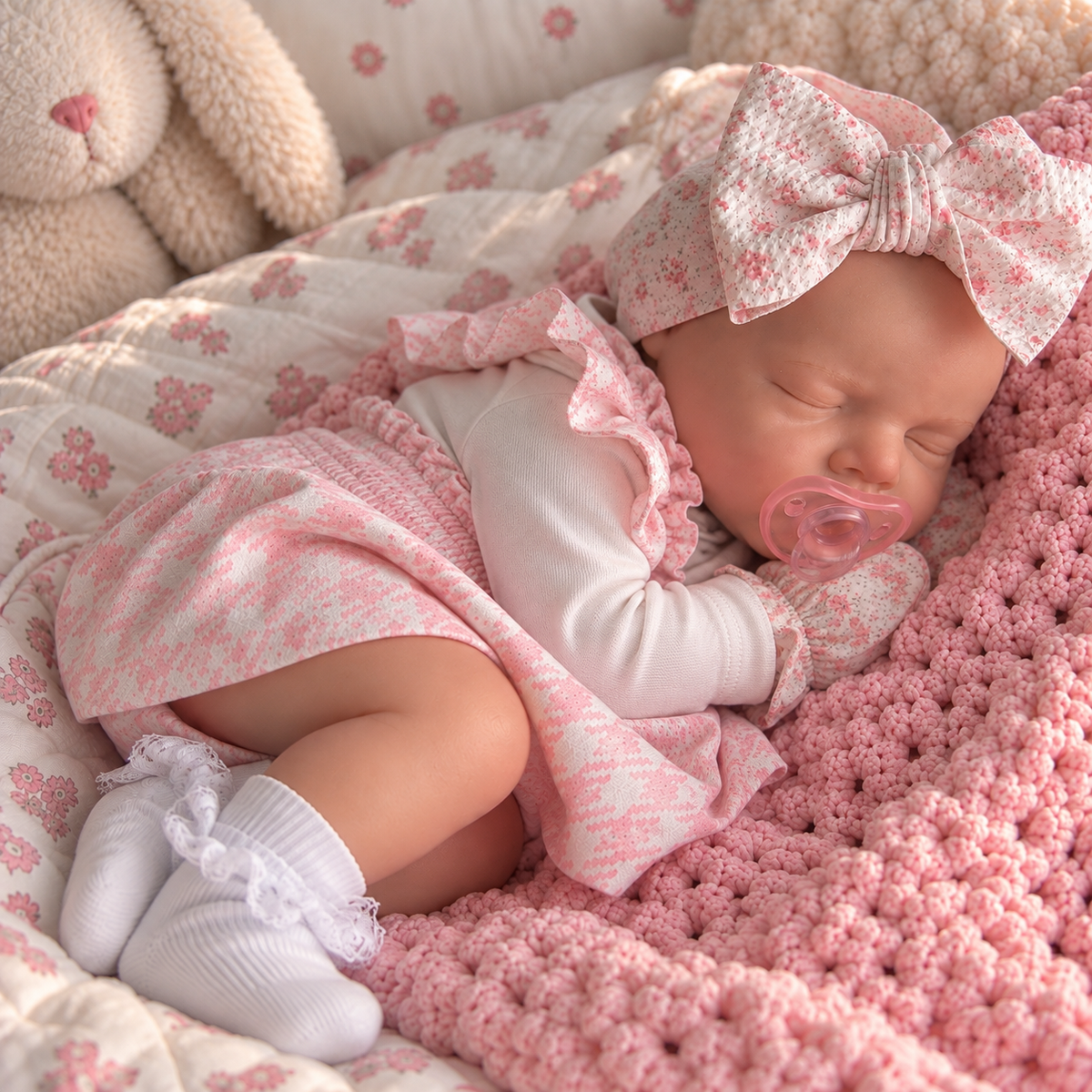 50cm Full Body Silicone Realistic Reborn Baby Doll - Drinks & Wets - Girl (Amelia)