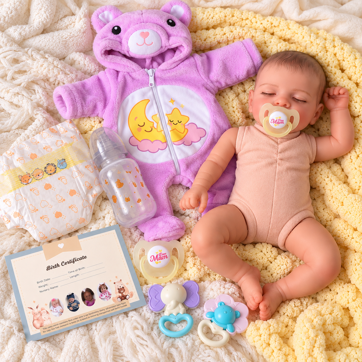 50cm Vinyl Reborn Doll – Realistic Baby Doll – Girl (Alice)