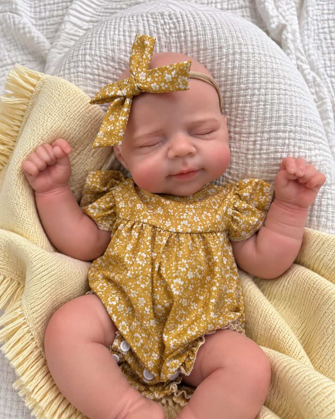 33cm Full Body Silicone Reborn Doll – Realistic Baby Doll – Girl (Evie)