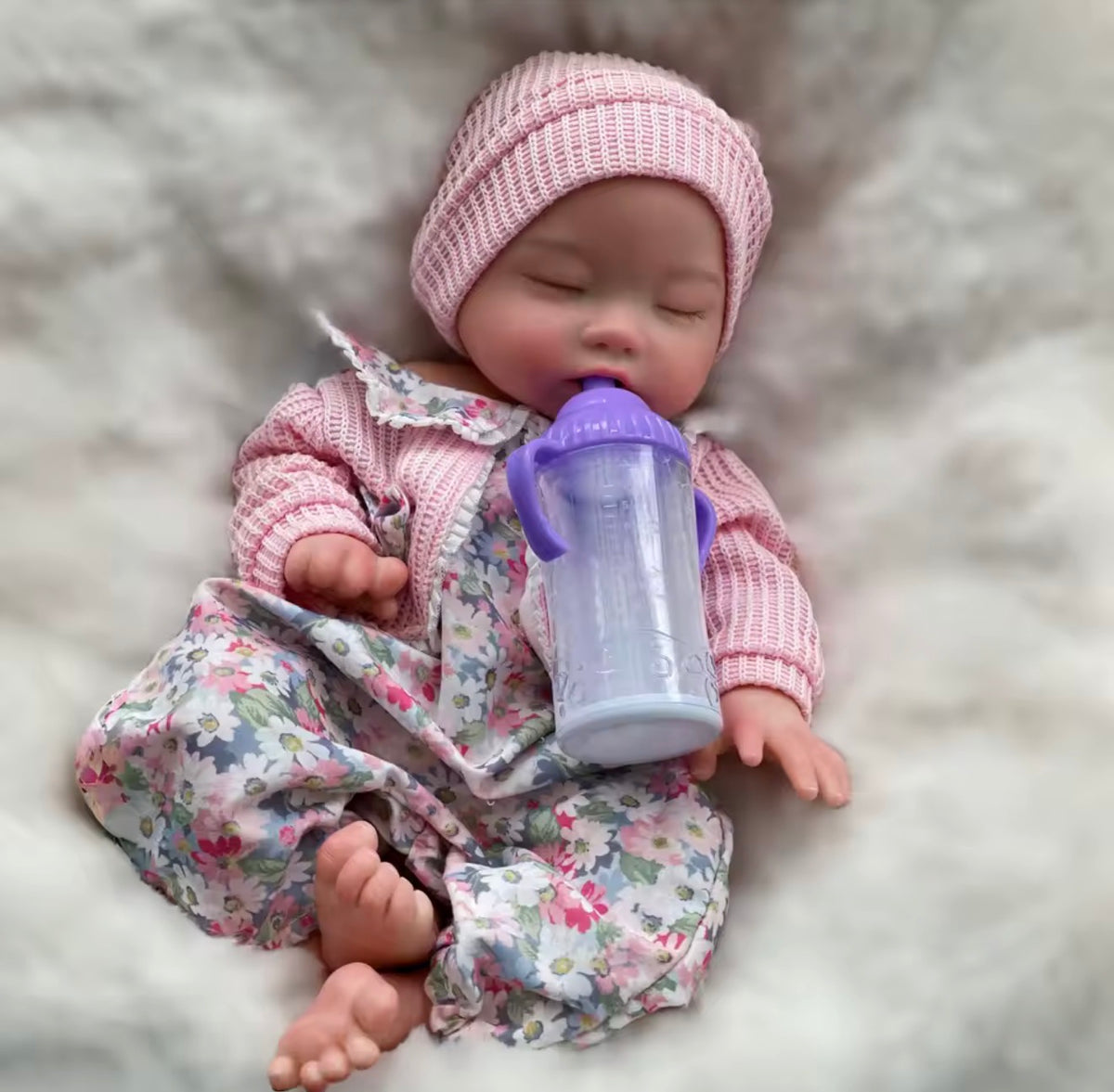 34cm Full Body Silicone Reborn Doll – Realistic Baby Doll – Girl (Yumi)