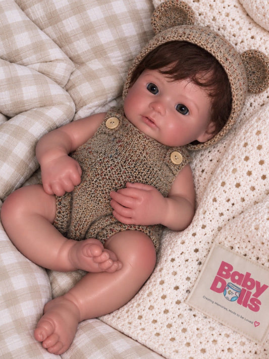 37cm Full Body Silicone Reborn Doll – Realistic Baby Doll – Boy (Josh)