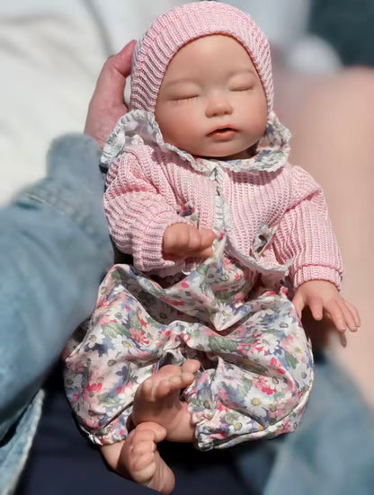 34cm Full Body Silicone Reborn Doll – Realistic Baby Doll – Girl (Yumi)