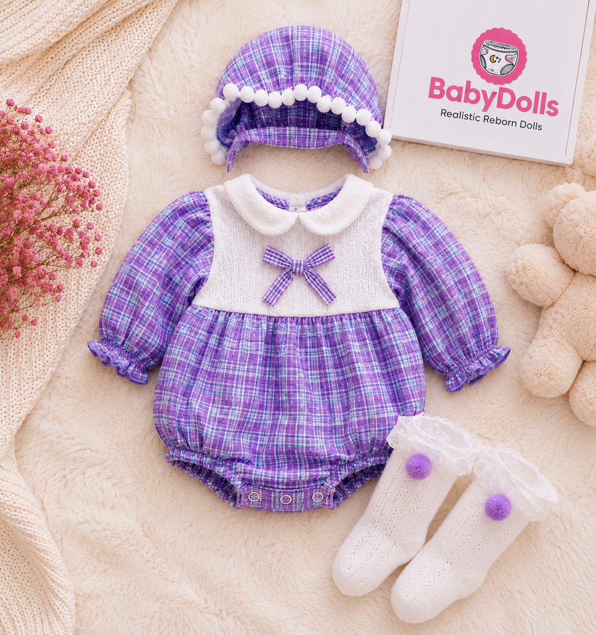 33cm Reborn Doll Outfit – 3-Piece Set in Various Styles