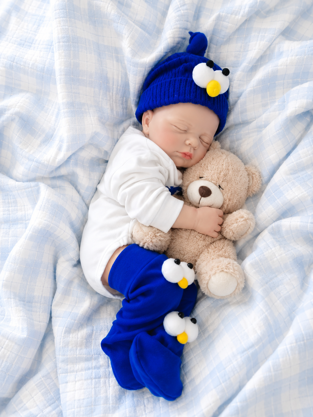 49cm Full Body Silicone Reborn Doll – Realistic Baby Doll – Boy (Peter)