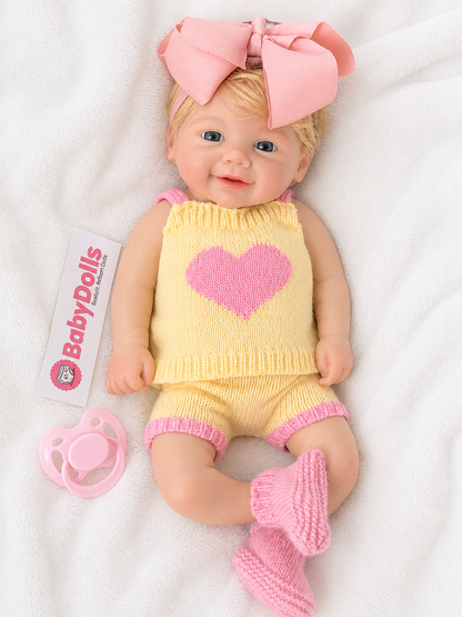 33cm Full Body Silicone Reborn Doll – Realistic Baby Doll – Girl (Chloe)