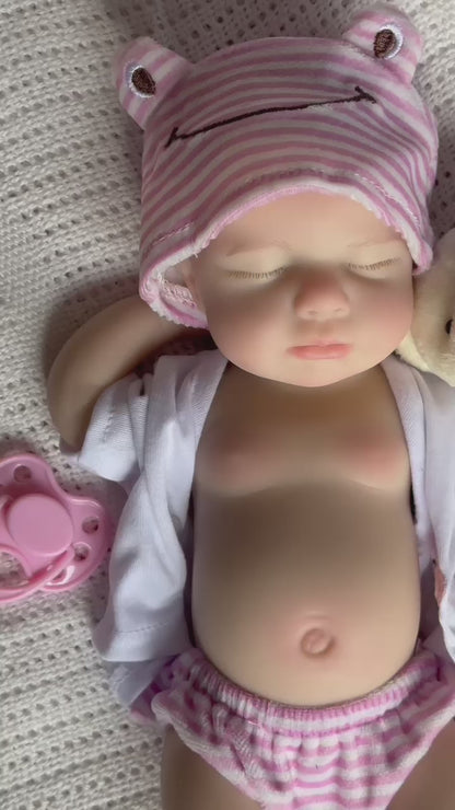 33cm Full Body Silicone Reborn Doll – Realistic Baby Doll – Boy/Girl (Jamie)